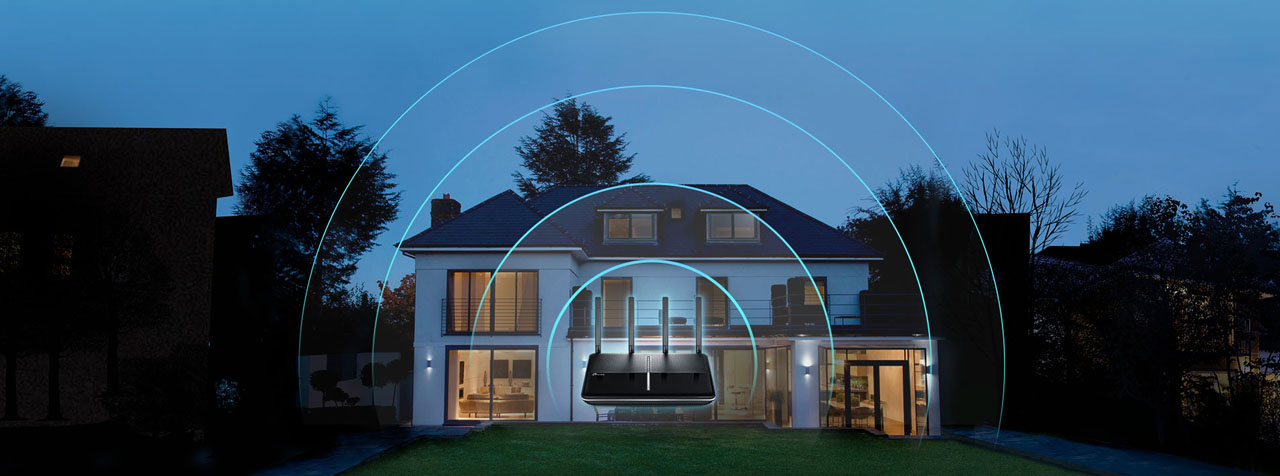 A two-story house is completely covered by Wi-Fi signals