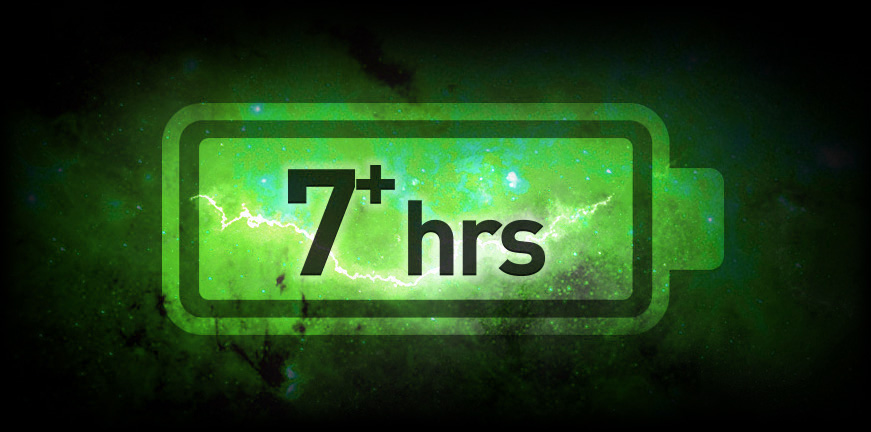 Icon - 7+ Hours Long Battery Life