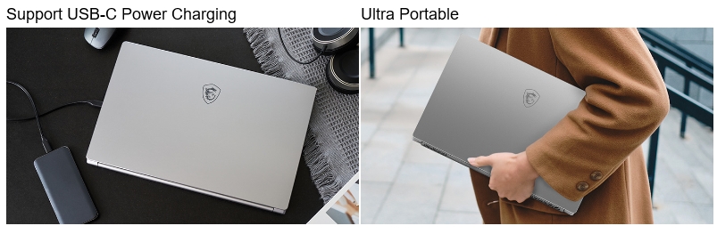 Support USB-C Power Charging and Ultra Portable on the go