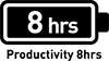 Logo - 8 hours battery .