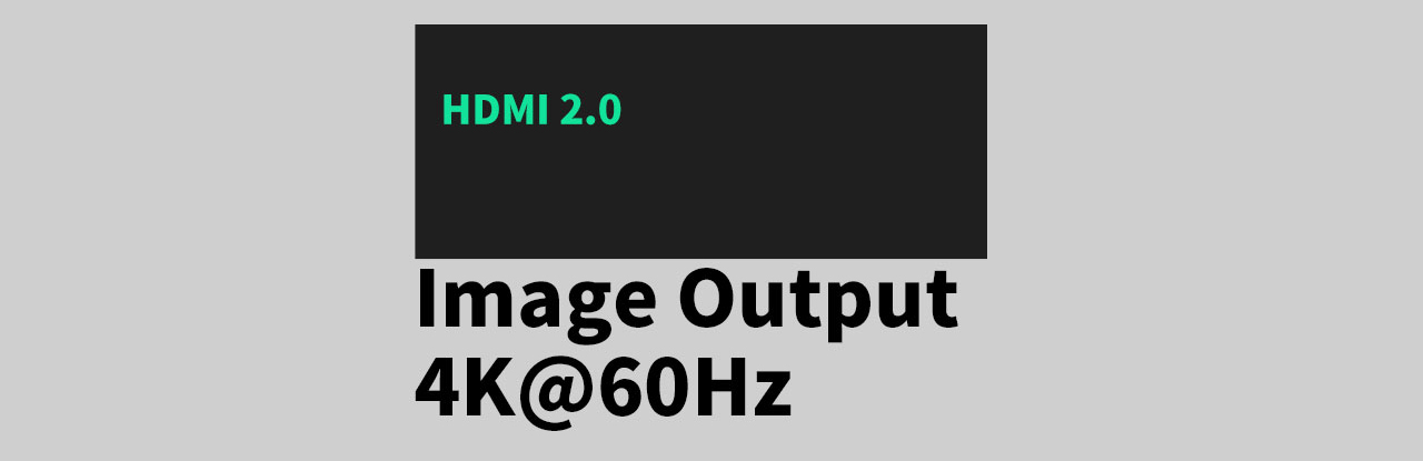HDMI 2.0 Image Output 4K @ 60Hz