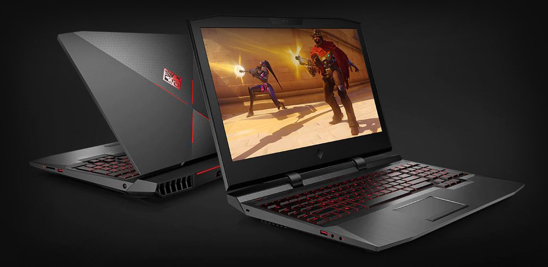 a front view and a rear view of the opened laptop