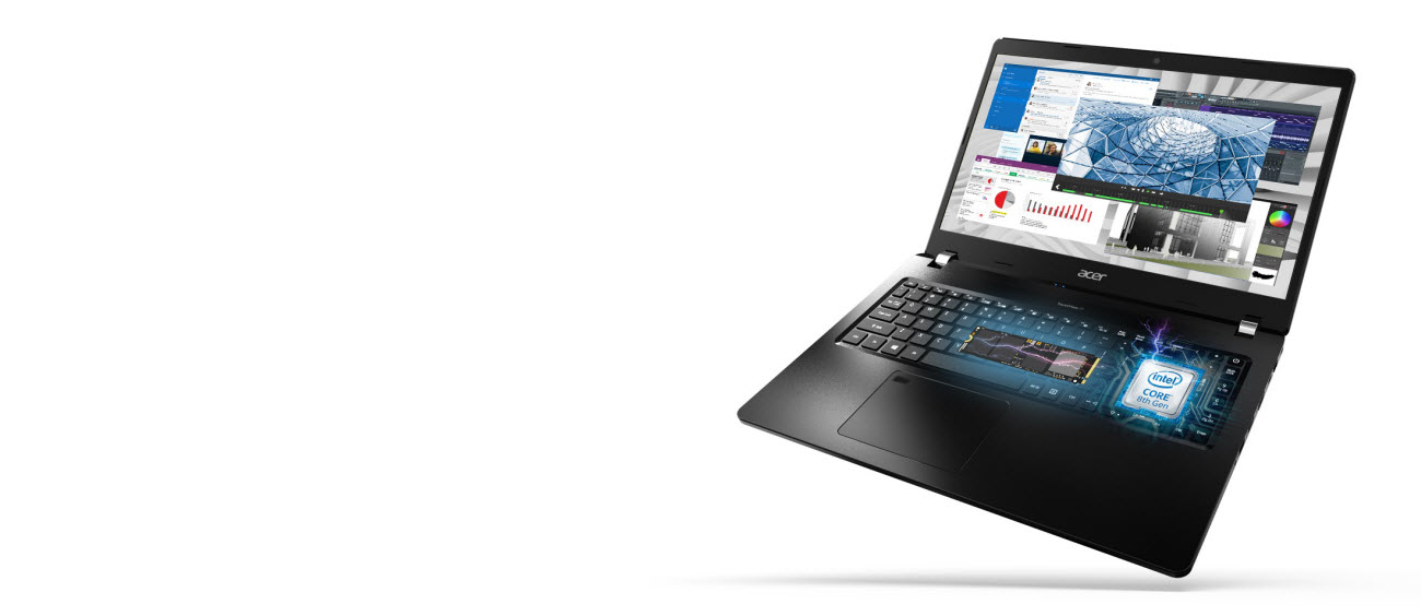TravelMate P2 with SSD and 8th Gen Core inside