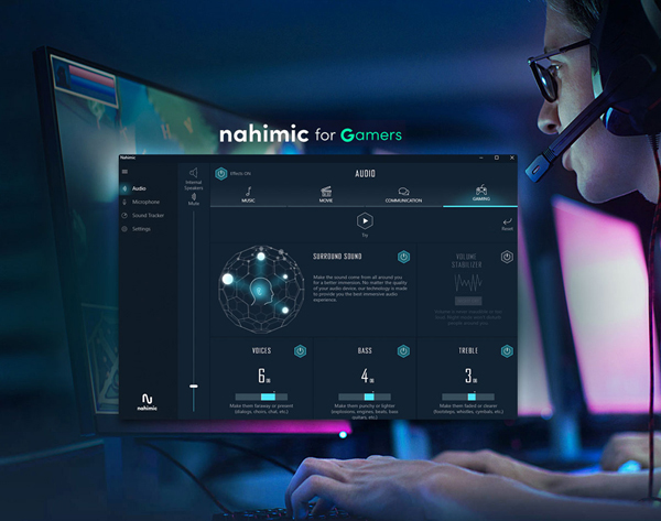 NAHIMIC surround sound, device compatibility and sound tracker banner