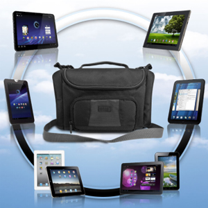 
USA GEAR S7 Professional On the Go Tablet Carrying Bag w/ Shoulder Strap , Adjustable Interior & Storage Pockets 