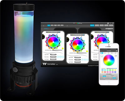 Thermaltake PR22-D5 Plus, 300ml, RBG Software Enabled (TT RGB Plus/Alexa/Razer Chroma), 5-Speed D5 Pump/Reservoir Combo CL-W187-PL00SW-A 5 3_Patented TT RGB PLUS Software & App