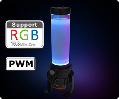 Thermaltake PR22-D5 Plus, 300ml, RBG Software Enabled (TT RGB Plus/Alexa/Razer Chroma), 5-Speed D5 Pump/Reservoir Combo CL-W187-PL00SW-A 7 5_Exclusive LED Cap Design