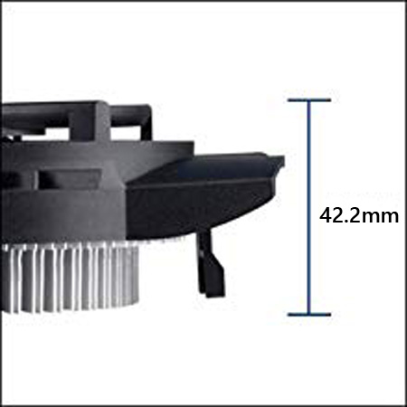 a diagram showing the cooler height