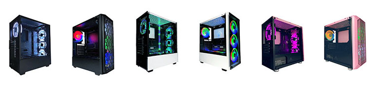 The cases are in different lighting effects