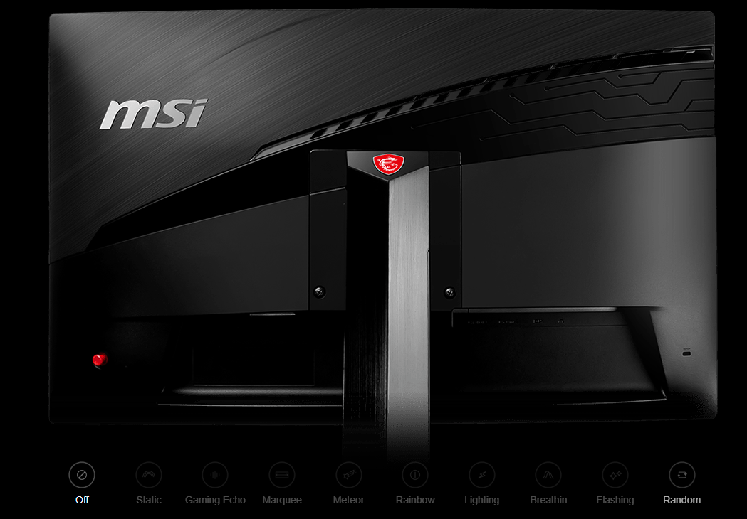 the back of the monitor