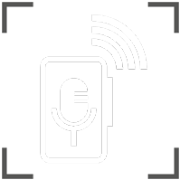 Phone screen with a microphone icon