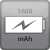 Charge of 1600mAh