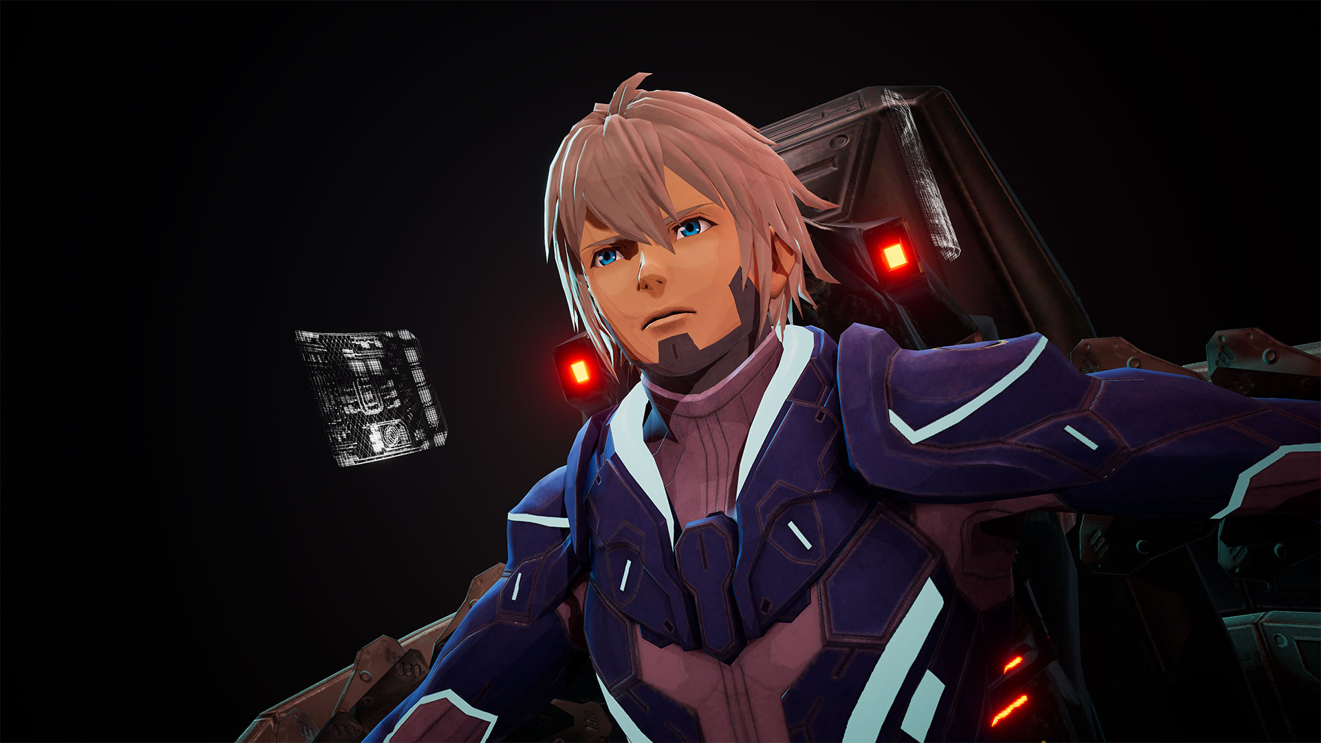 A male character inside their mech
