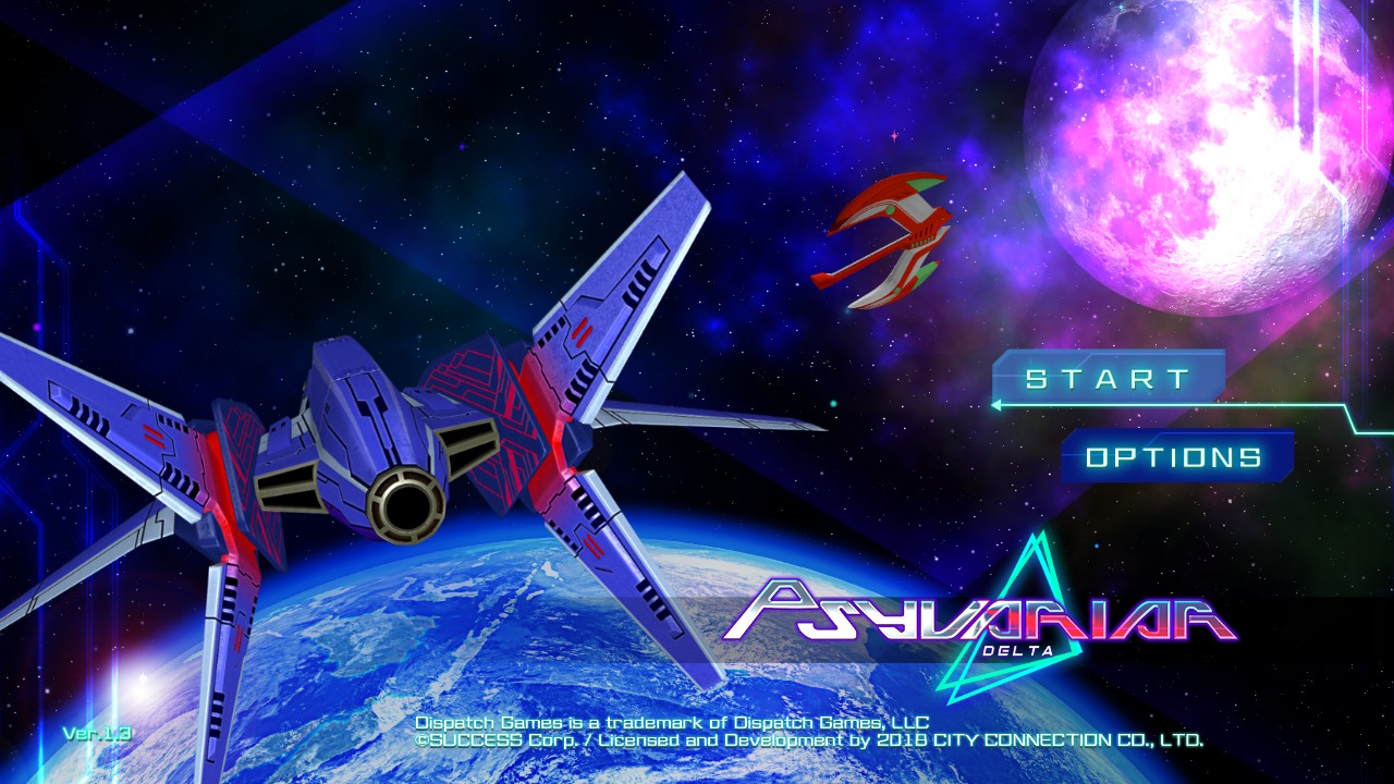 Psyvariar Delta Title Screen