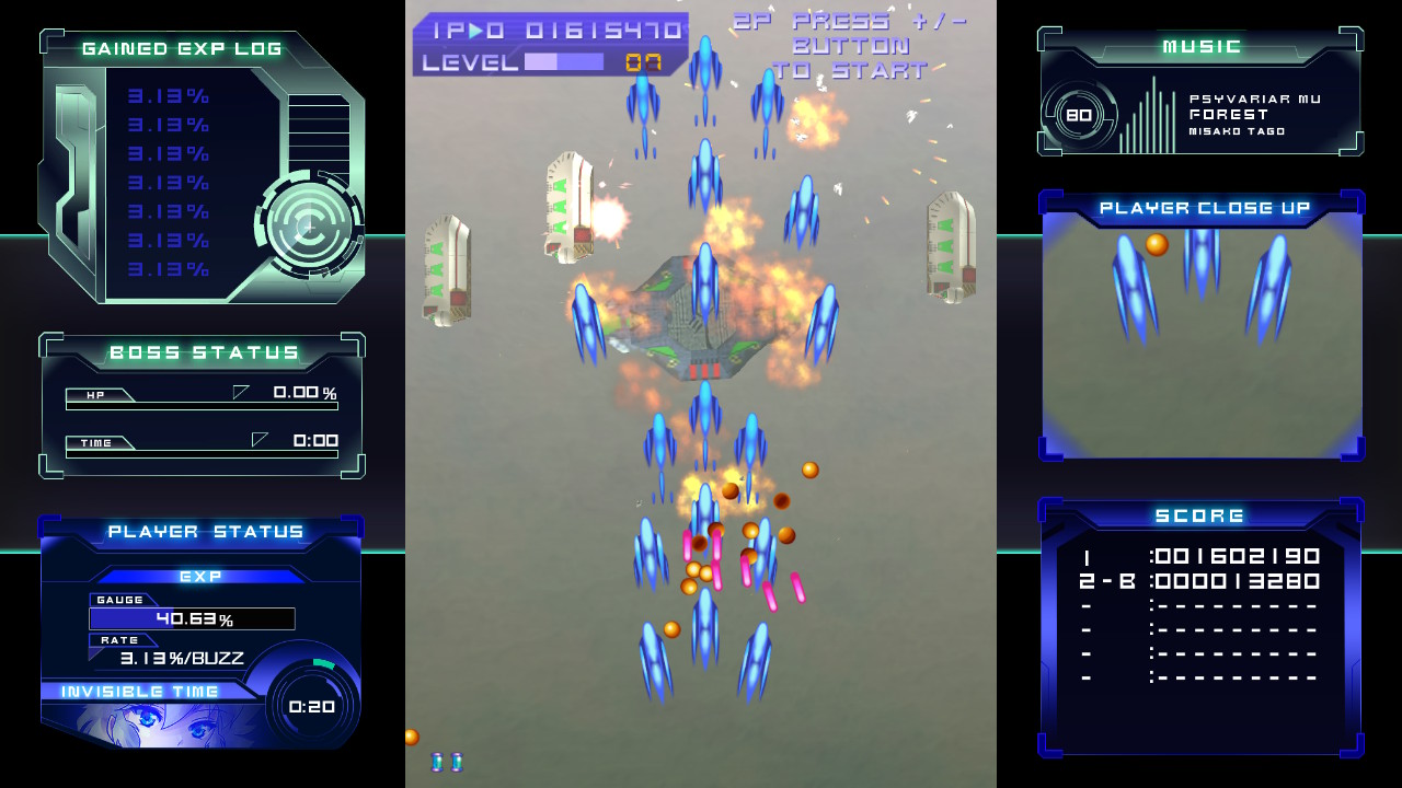 Psyvariar Delta Game Screenshot Showing Battle Above Water and UI