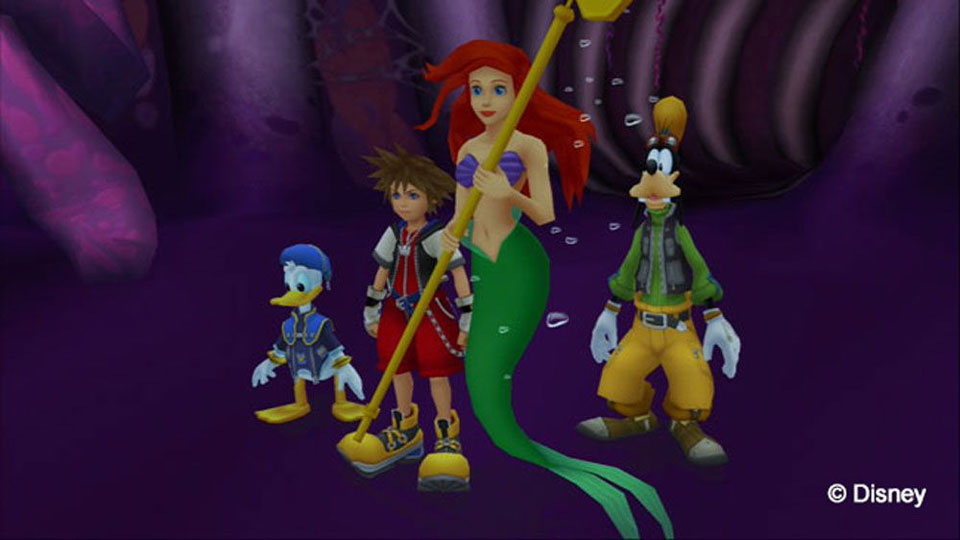 Donald, Sora, Ariel and Goofy