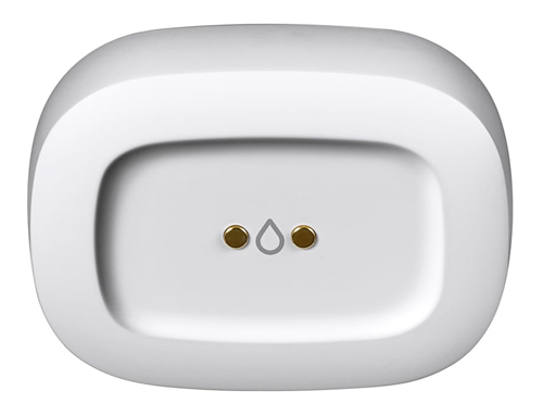 Samsung SmartThings Water Leak Sensor Facing Forward, Angled Down Slightly