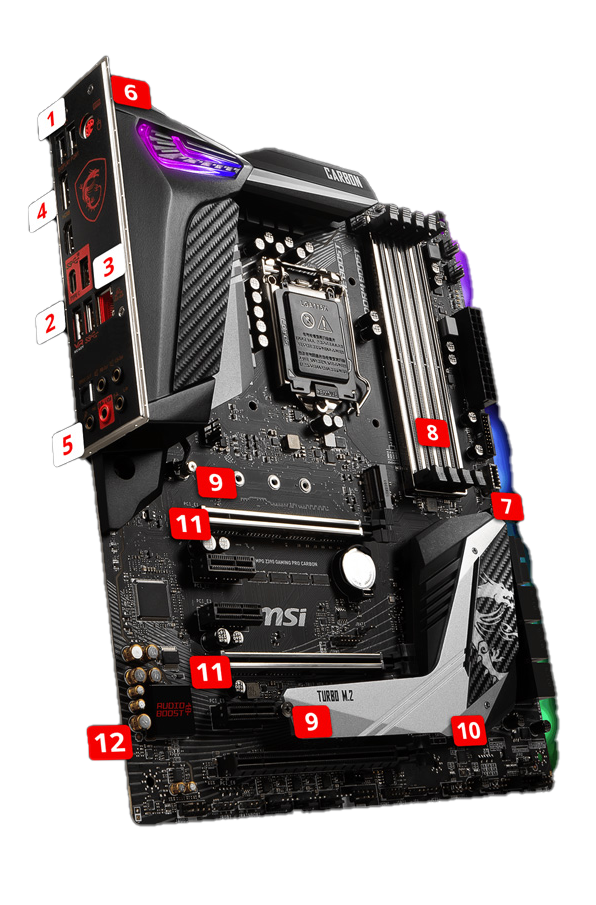 MSI MPG Z390 GAMING PRO CARBON MOTHERBOARD
