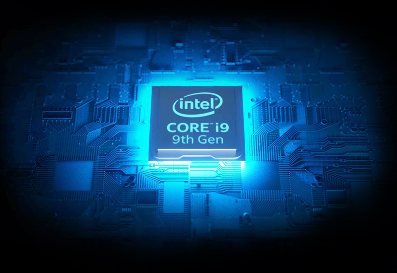 Intel Core i9 9th Gen CPU in a Chipset Graphic