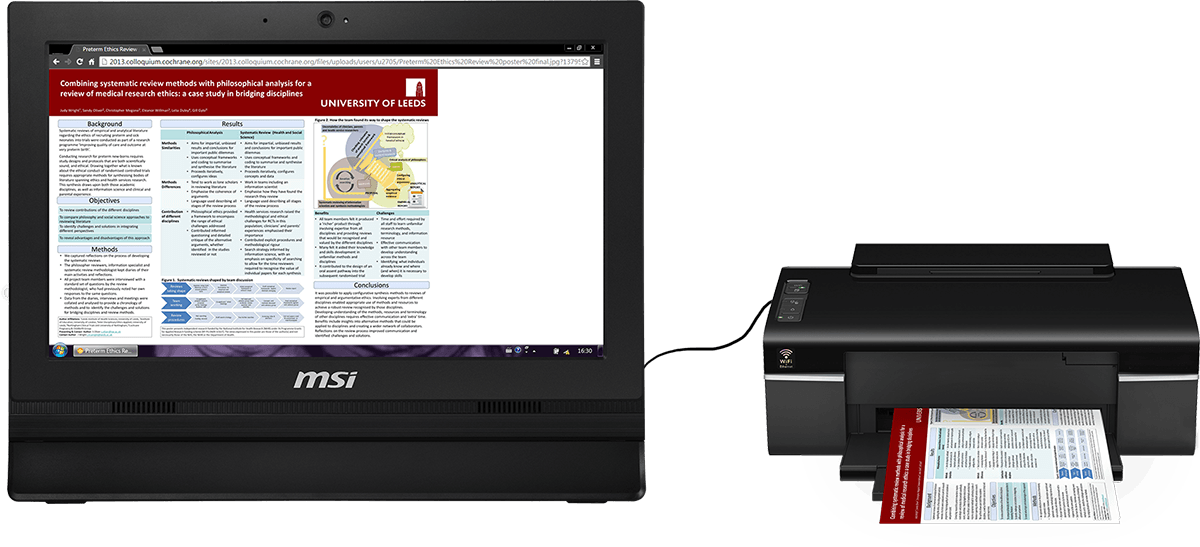 MSI PRO 16T has parallel ports that connect to a printer.