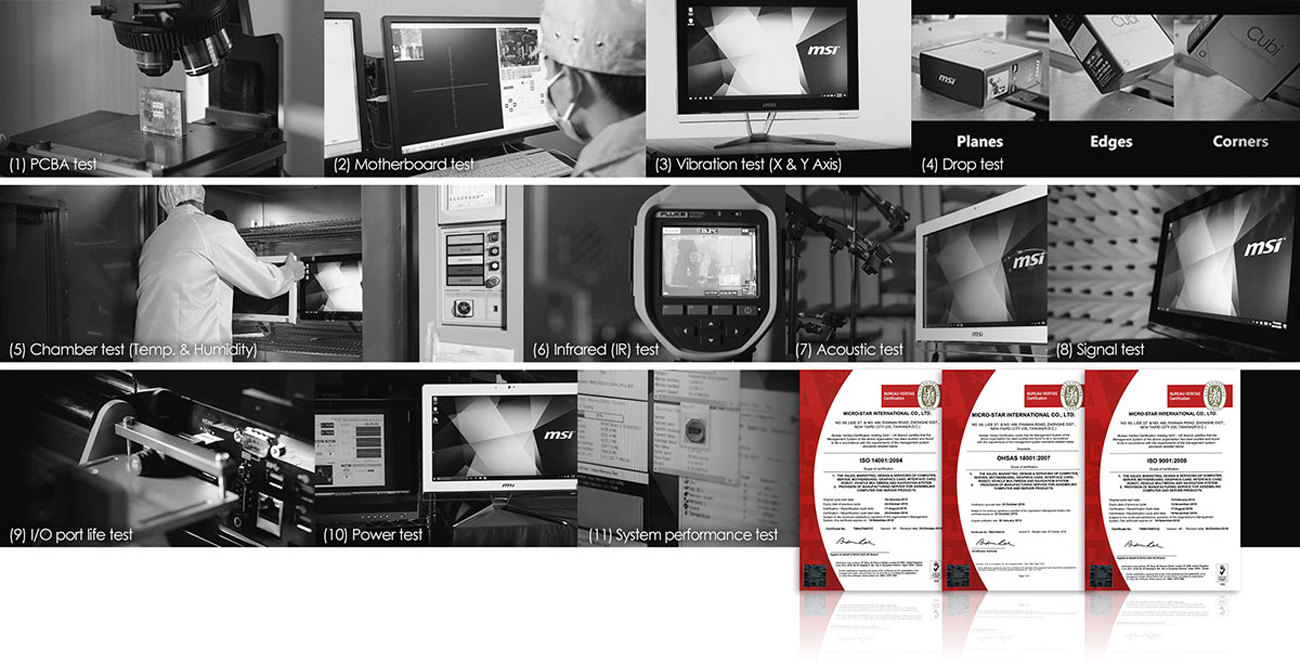 Many test in different environments.