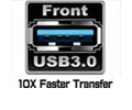 Easy connectivity with front USB 3.0 ports