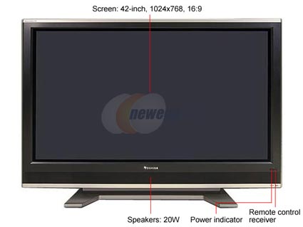 TOSHIBA REGZA 42" HD Plasma TV with ATSC Tuner 42HP66