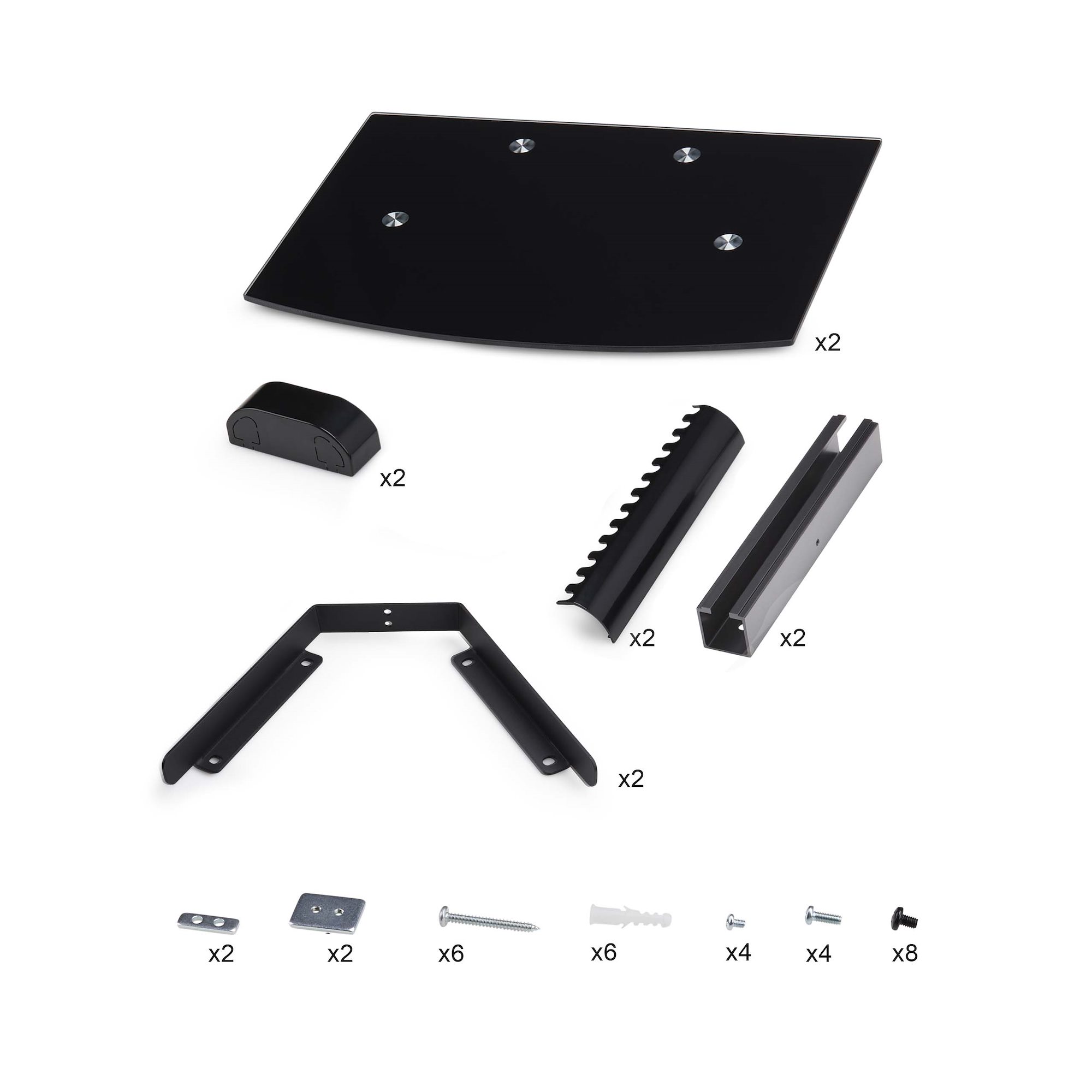 StarTech Dual Floating Wall-Mounted AV Shelves