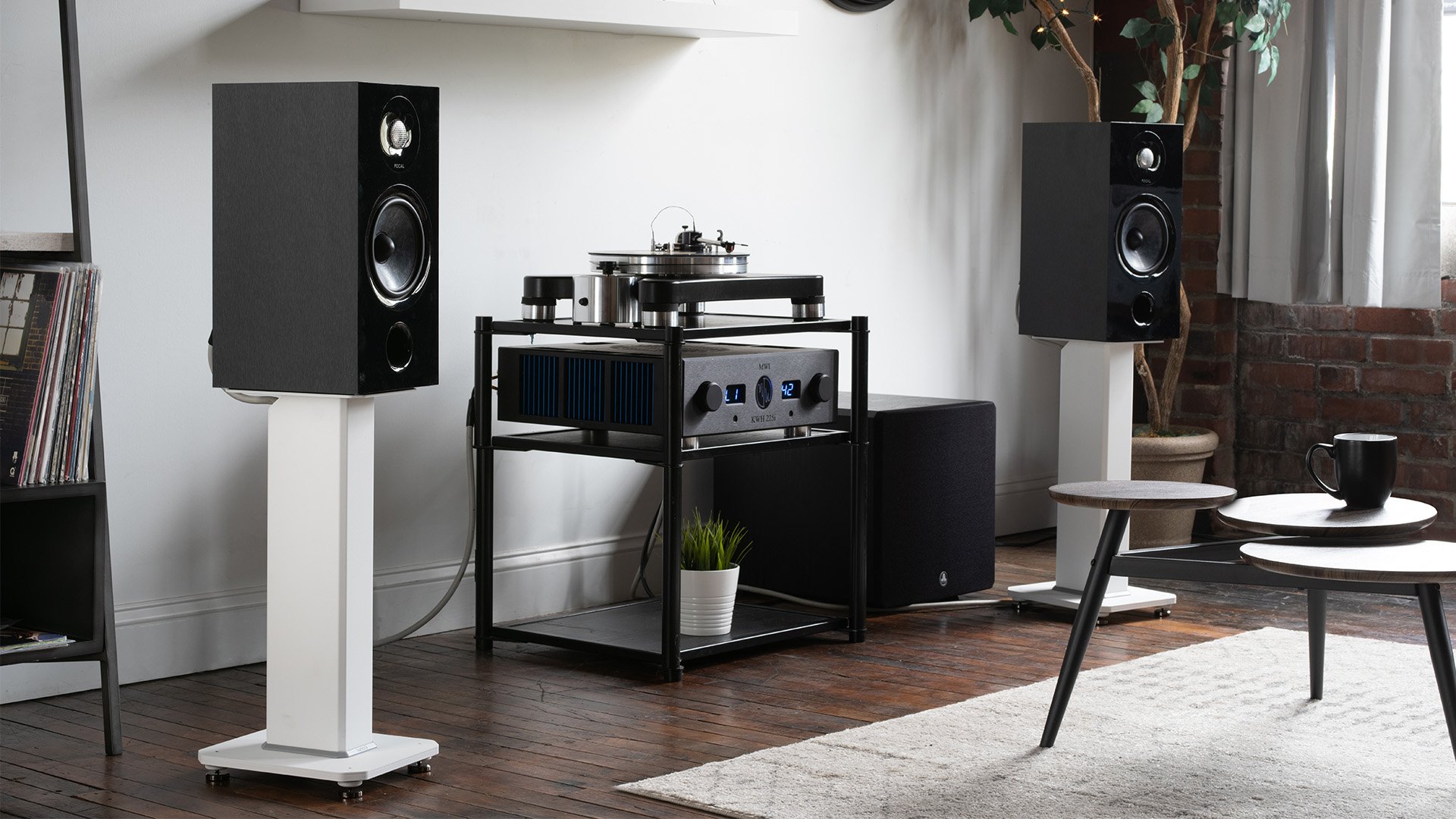 Kanto SX26W Tall Fillable Speaker Stands with Isolation Feet