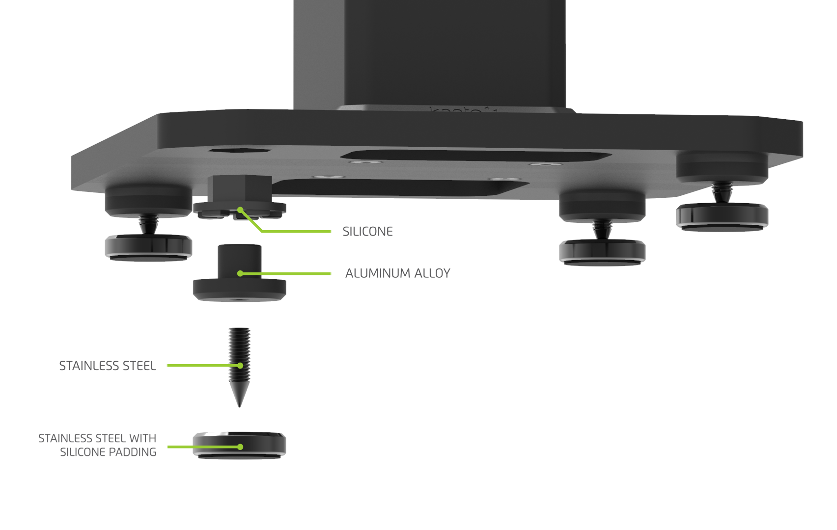 Kanto SX26W Tall Fillable Speaker Stands with Isolation Feet