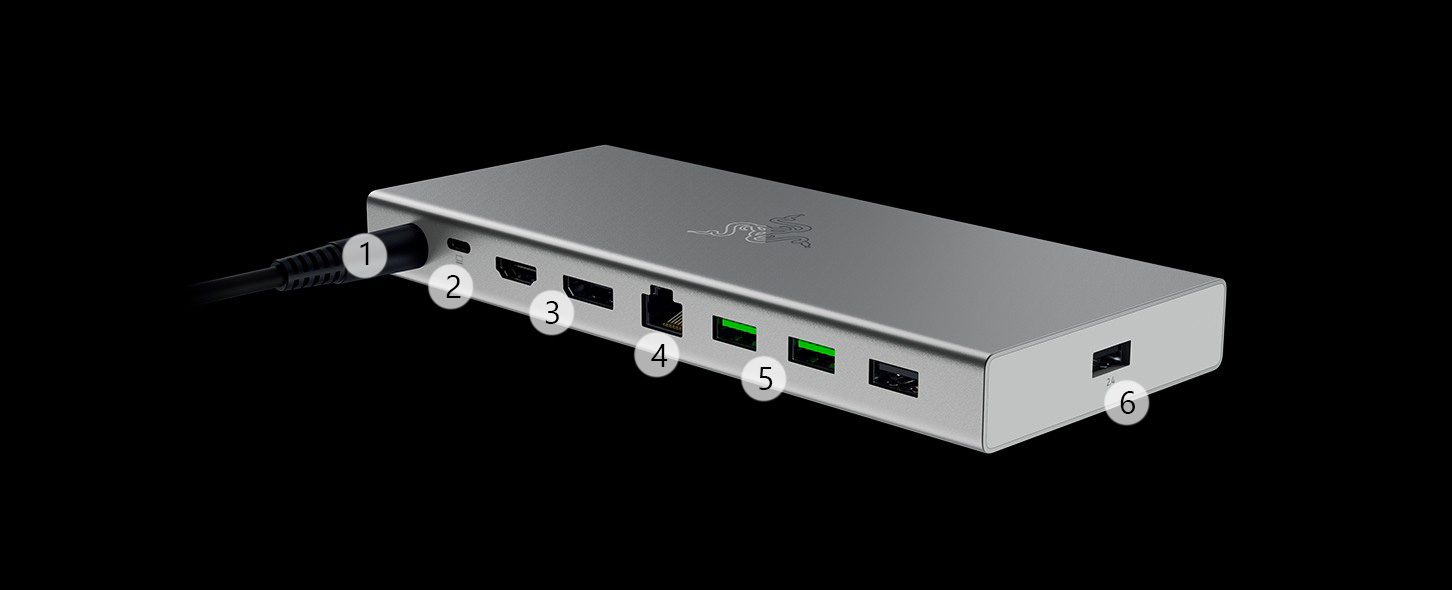 Razer USB 4 Dock 14 Ports Charging Station