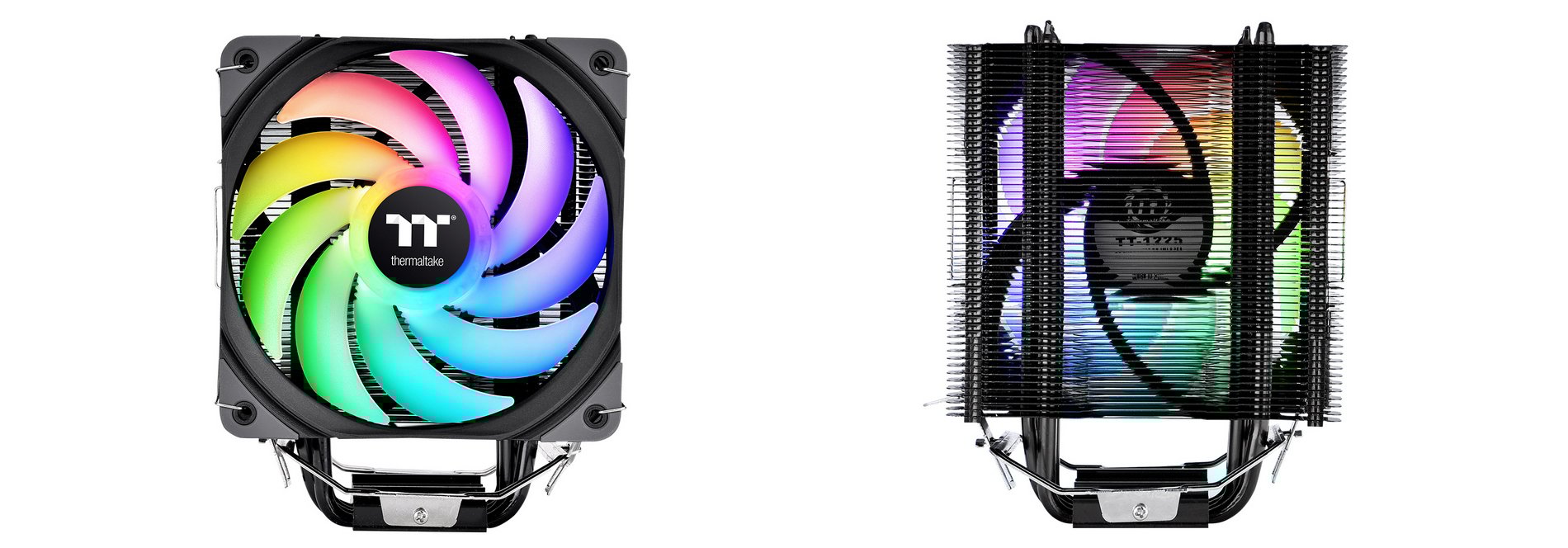 Thermaltake UX200 SE, 5V Motherboard ARGB Sync 16.8 Million Colors 15 Addressable LED, AMD/Intel (LGA 1700) Universal Socket, Copper Base U-Shape Heatpipes, 170W CPU Cooler CL-P105-AL12SW-A 5 Thermaltake CPU Cooler