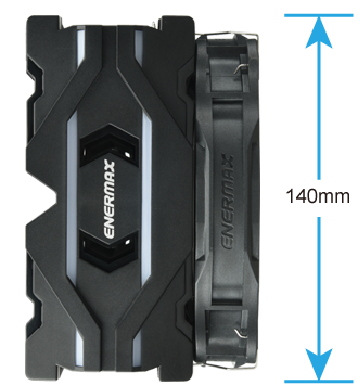 Enermax ETS-F40 ARGB CPU Air Cooler, 200W+ TDP for Intel/ AMD Universal Socket, AM4 & AM5 / LGA 1700/1200/1151, 4 Direct Contact Heat Pipes, 140mm Silent PWM Fan - AM5 & LGA1700 Ready 5 image for this item