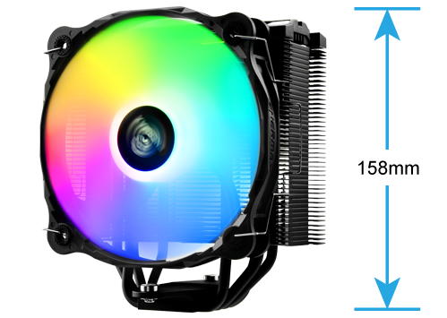 Enermax ETS-F40 ARGB CPU Air Cooler, 200W+ TDP for Intel/ AMD Universal Socket, AM4 & AM5 / LGA 1700/1200/1151, 4 Direct Contact Heat Pipes, 140mm Silent PWM Fan - AM5 & LGA1700 Ready 13 image for this item