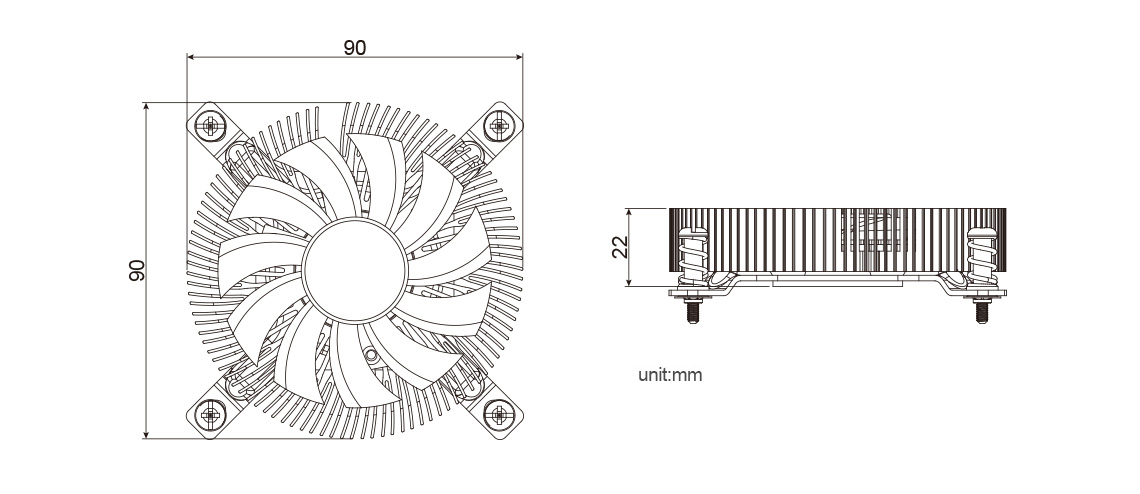 SILVERSTONE NT07-1700 80mm Hydraulic CPU Cooler