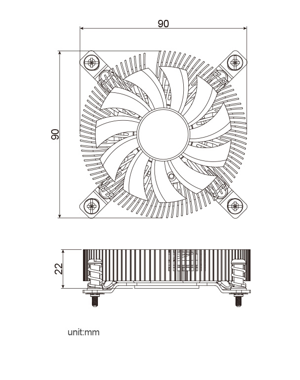 SILVERSTONE NT07-1700 80mm Hydraulic CPU Cooler