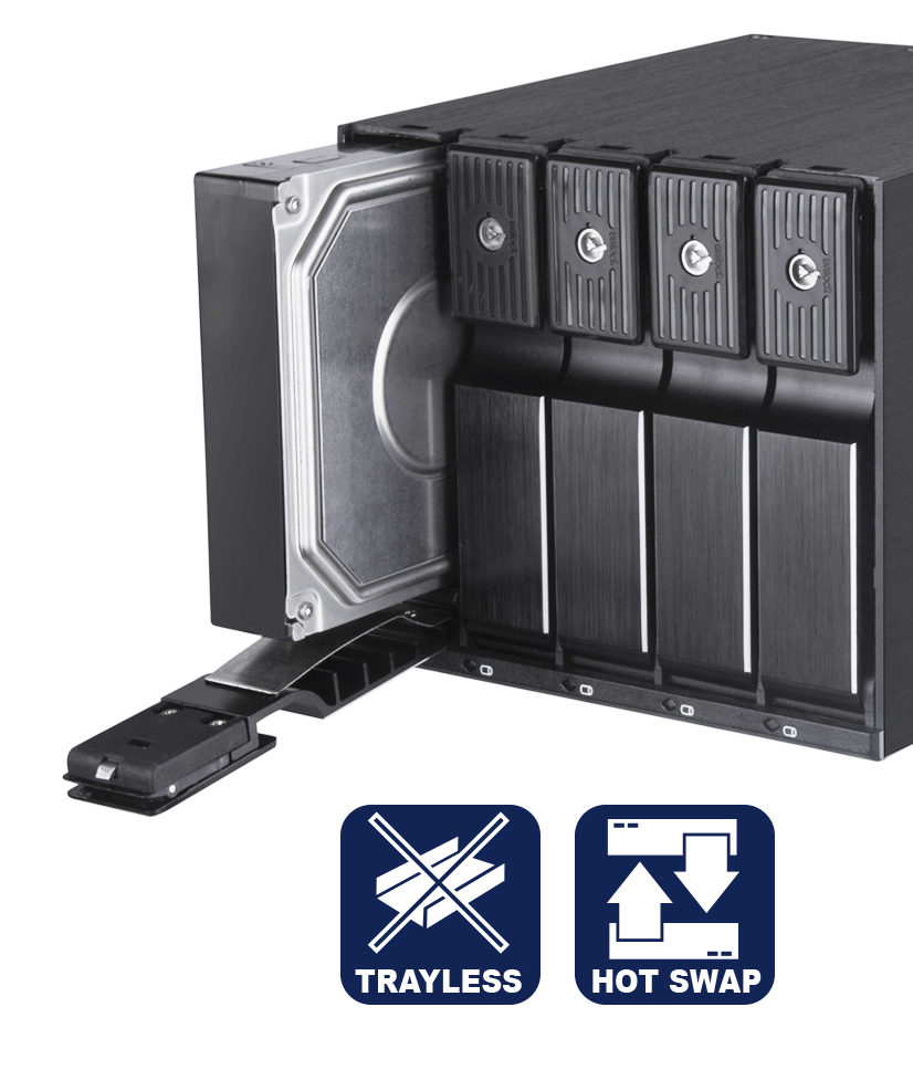 SilverStone FS305B-12G Black Trayless Hot-swap Cage