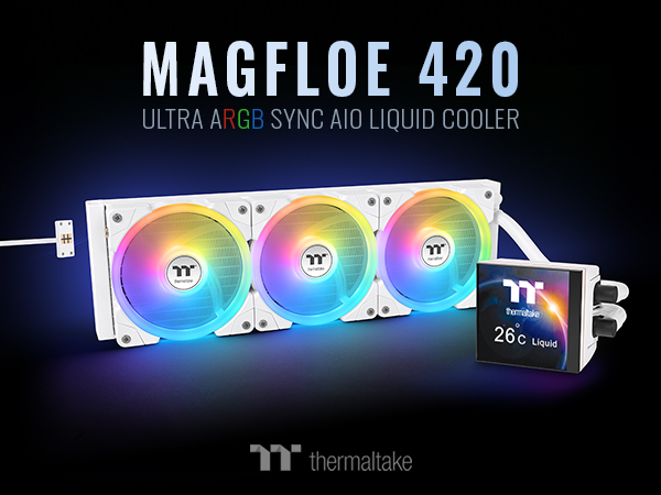 Thermaltake MAGFloe 420 Ultra Snow ARGB Sync AIO Liquid Cooler