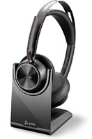 Poly - Voyager Focus 2 UC USB-A Headset with Stand (Plantronics) - Bluetooth Stereo Headset with Boom Mic - USB-A PC/Mac Compatible - Active Noise Canceling - Works with Teams (Certified), Zoom & more 3 image