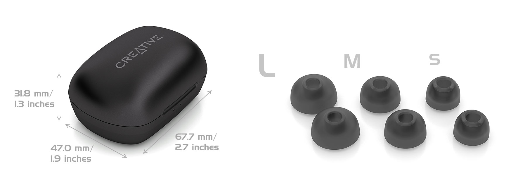 CREATIVE Sensemore Air Lightweight True Wireless Sweatproof In-ear Headphones