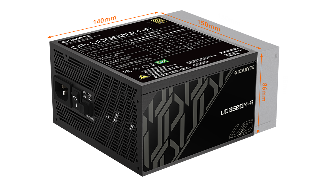 GIGABYTE GP-UD850GM-A 850W Fully Modular Power Supply