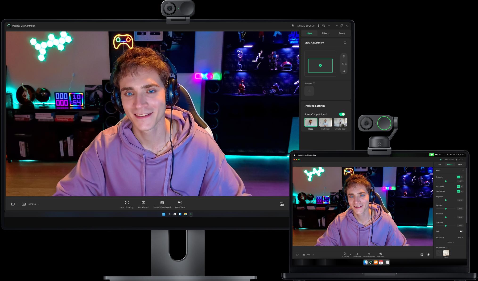 Insta360 Link 2 | Insta360 Link 2C Webcam