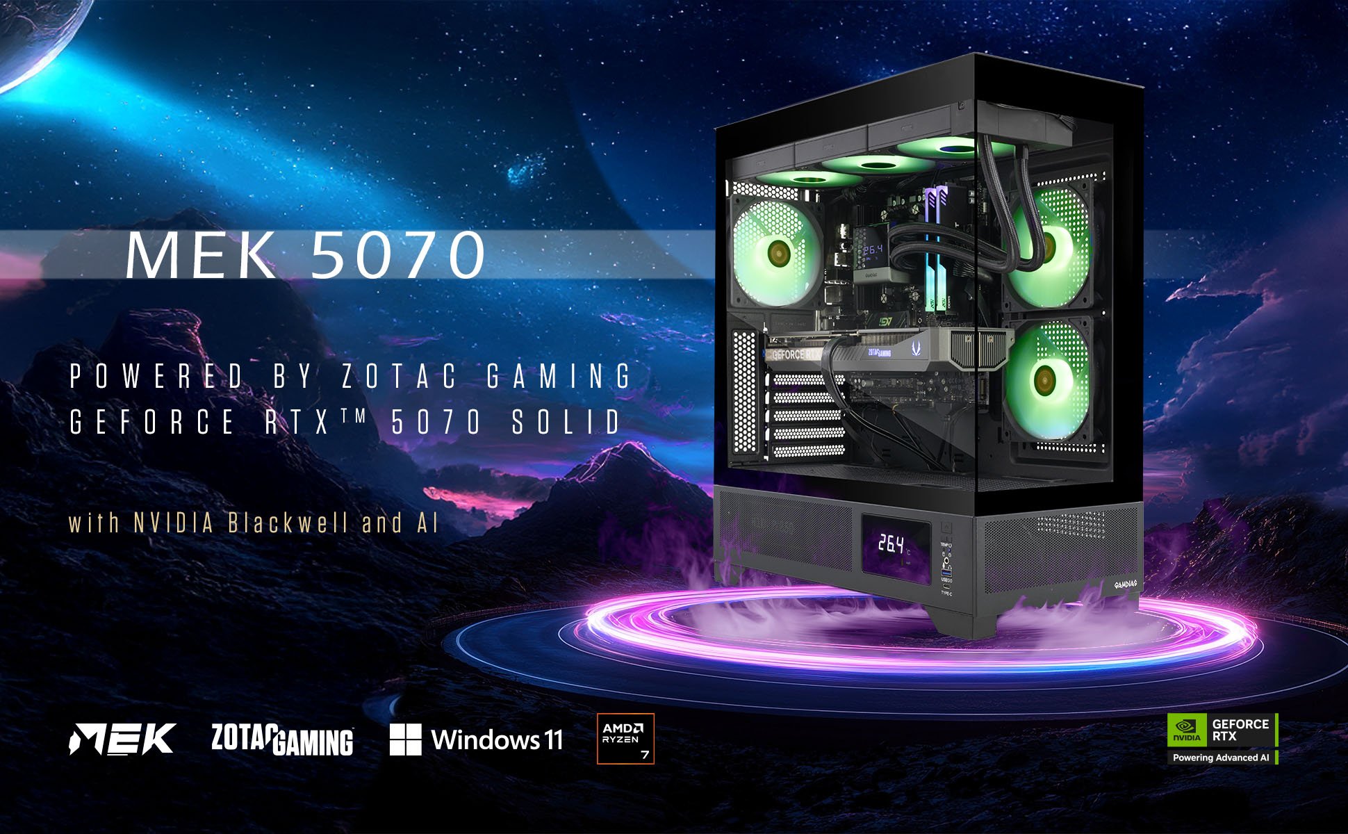 ZOTAC MEK AI-Enhanced Gaming PC Desktop Computer