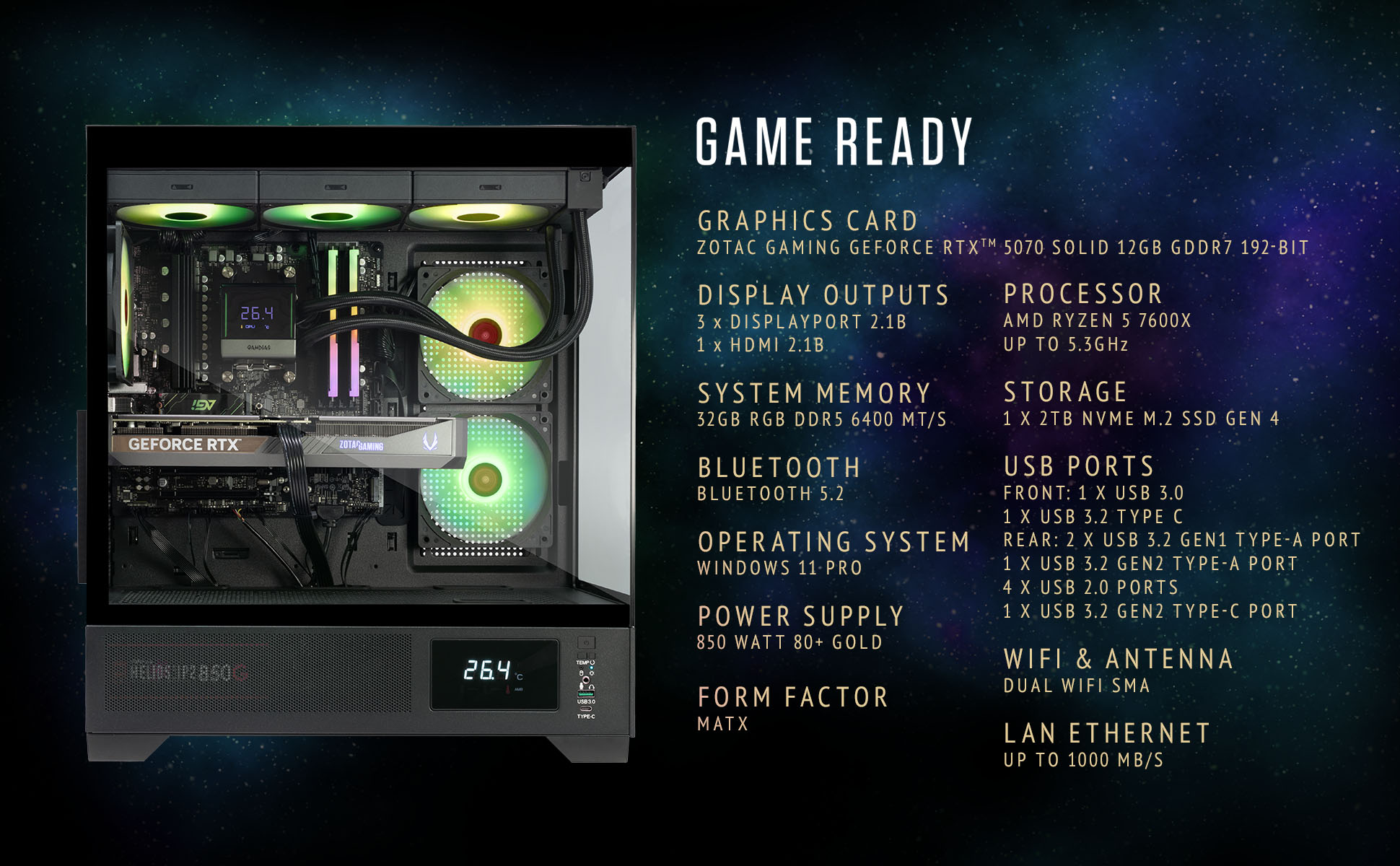 ZOTAC MEK AI-Enhanced Gaming PC Desktop Computer