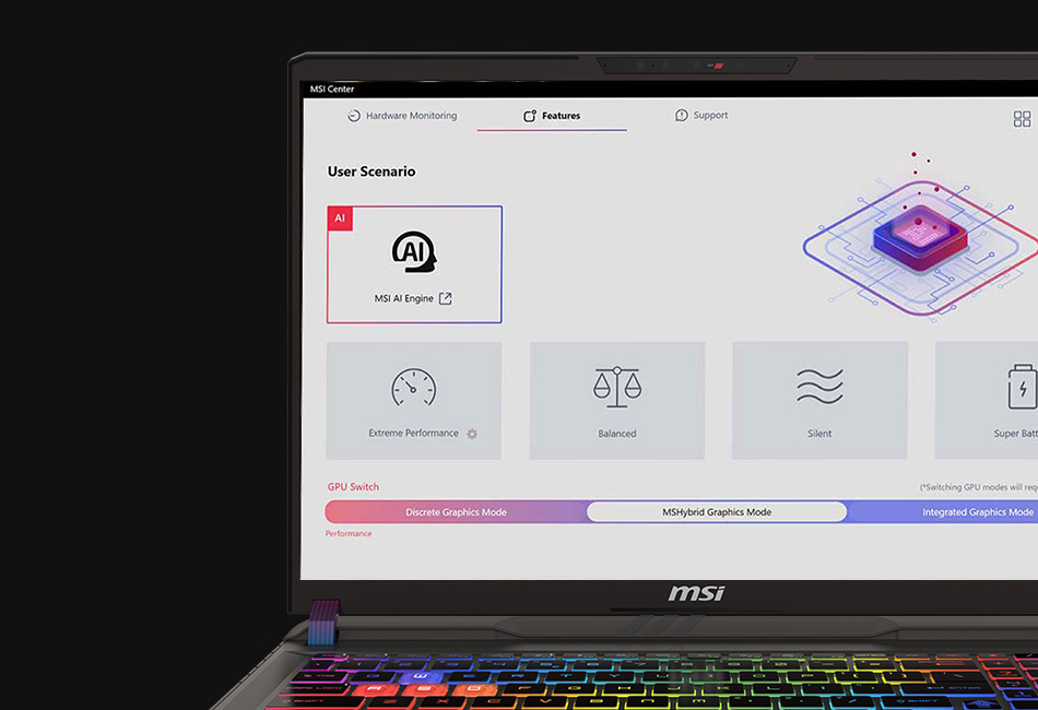 MSI Vector 16 HX AI Gaming Laptop