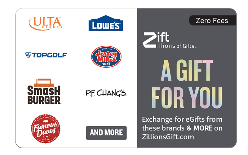 Zift Zillions of Gifts Virtual – A Gift For You Gift Card