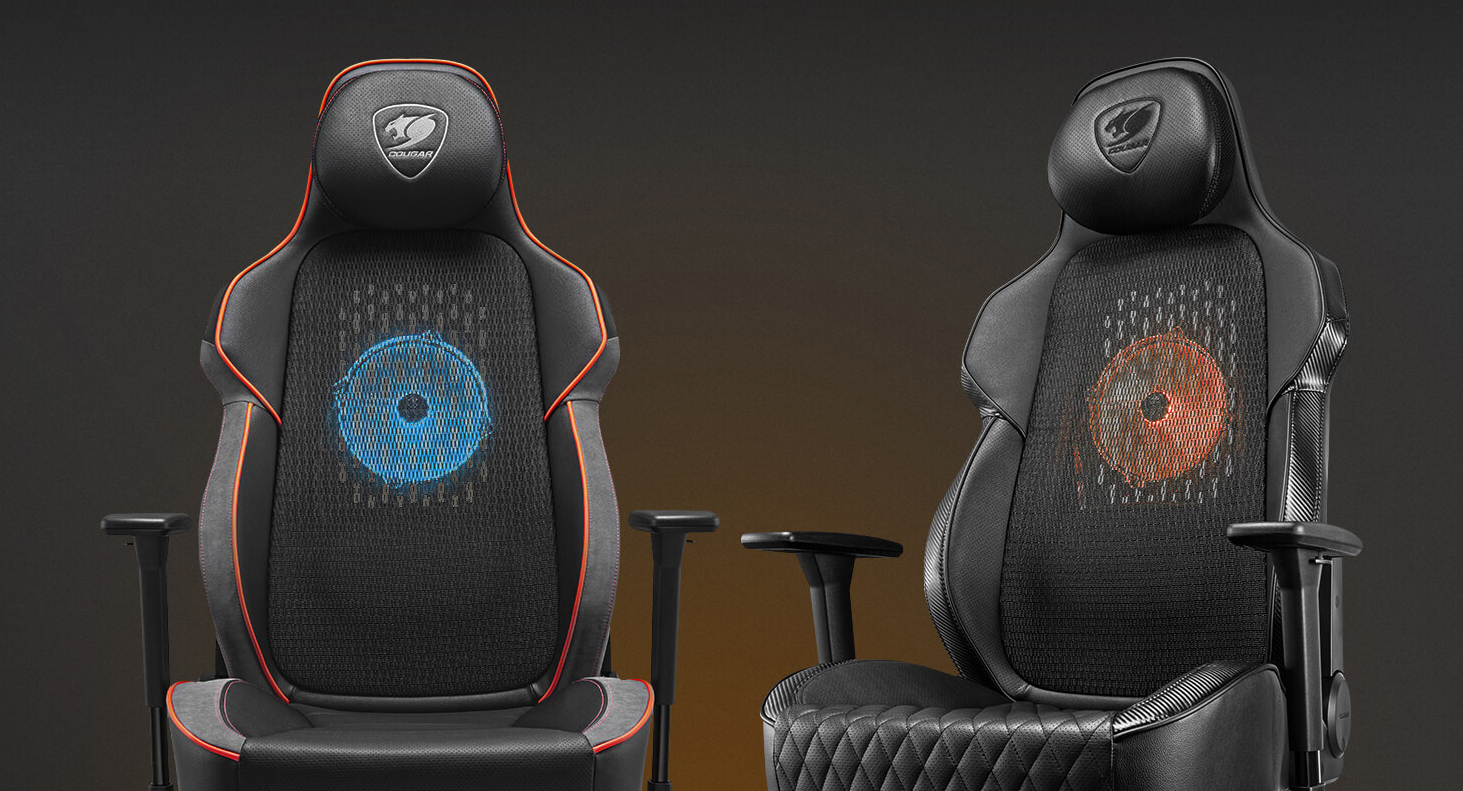 Cougar NxSys Aero Gaming Chair with Integrated 200mm RGB Fan