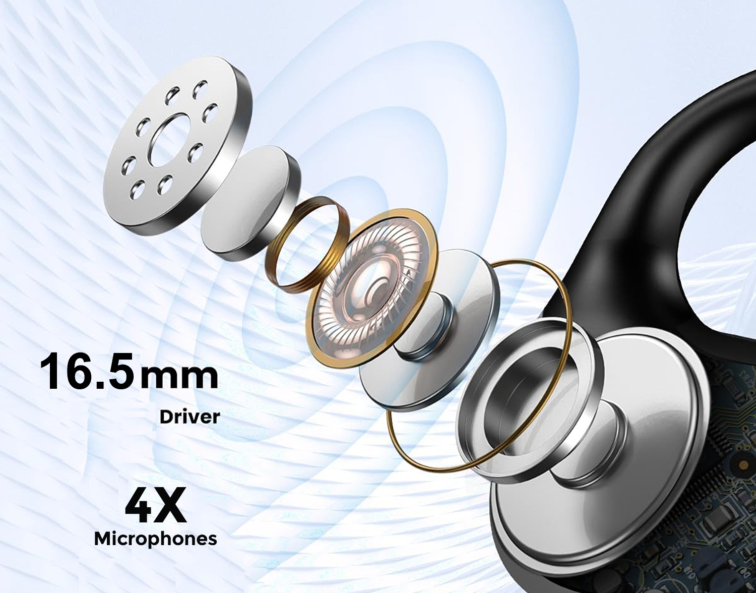 Adesso Xtream T5 Open-Ear Bluetooth Water Resistant Earbuds