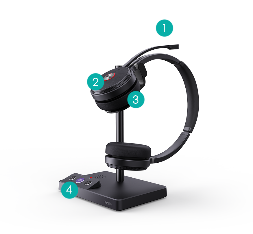 yealink wh62 mono/dual teams wireless noise canceling headset