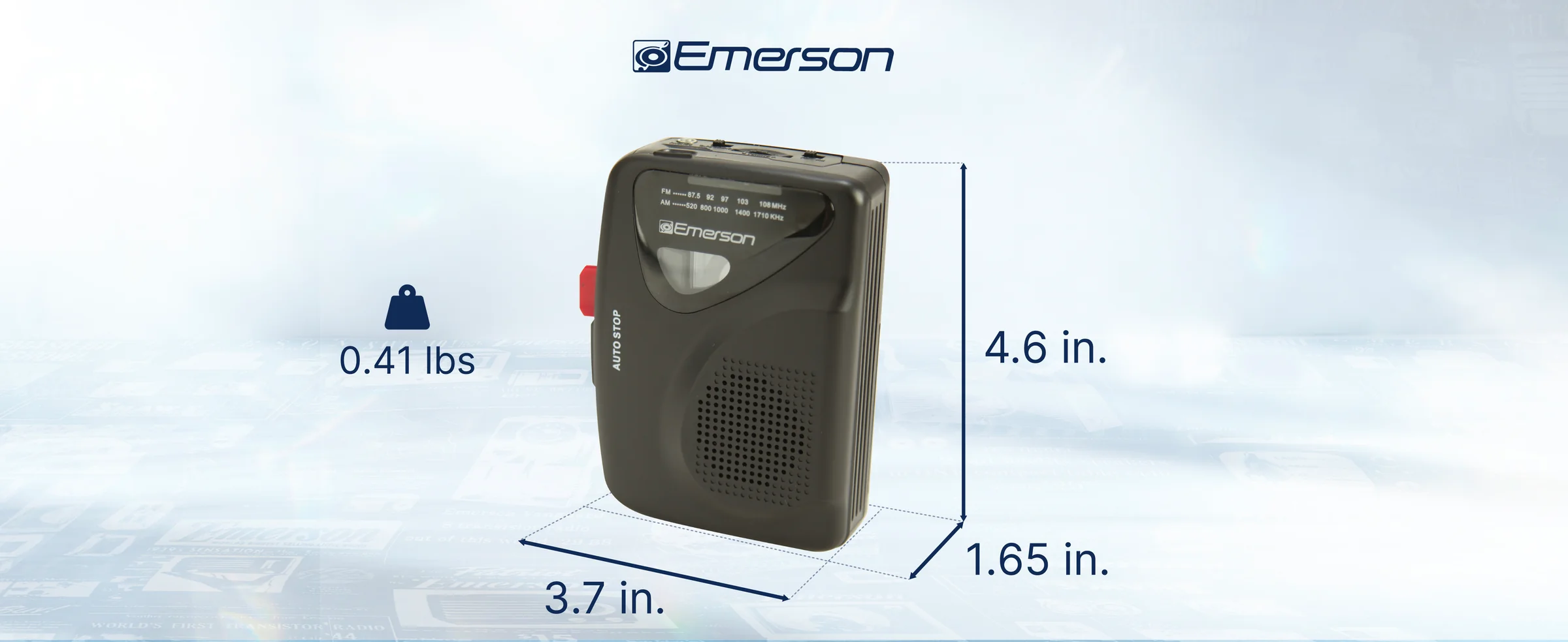 Emerson EPC-1000 Portable Cassette Player & Recorder